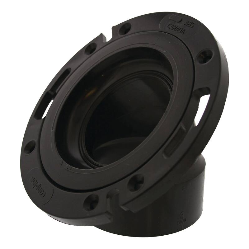 Jones Stephens C55143 3 ABS 45 Degree Closet Flange - Black