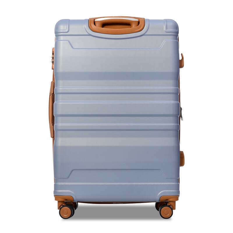 3-Piece, 20/24/28-Inch Modern Expandable Luggage Set, Hard-Shell Lightweight Luggage, for Boarding Travel, Blue