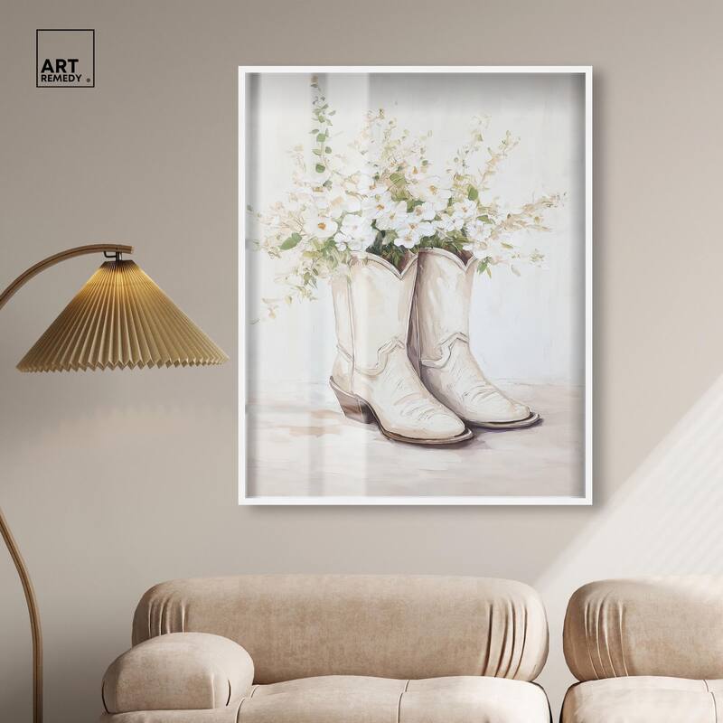 Prairie Bloom Boots Shadowbox by Art Remedy