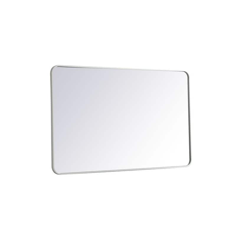 Ezra Soft Corner Metal Rectangular Mirror