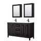 preview thumbnail 9 of 71, Daria 60 Inch Double Vanity, Cultured Marble Top, Medicine Cabinets