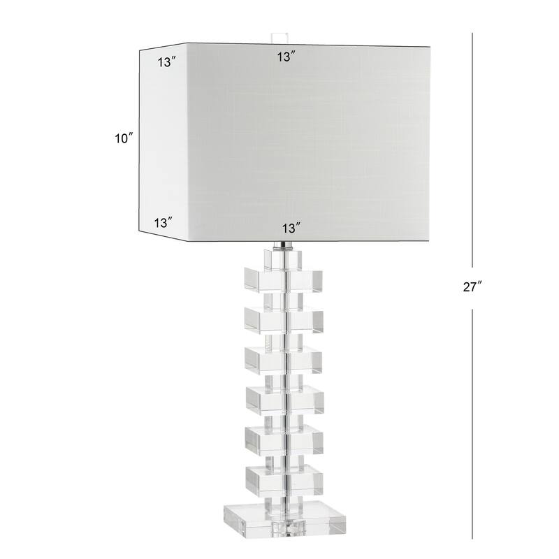 Paisley 28" Crystal LED Table Lamp, Clear by JONATHAN Y