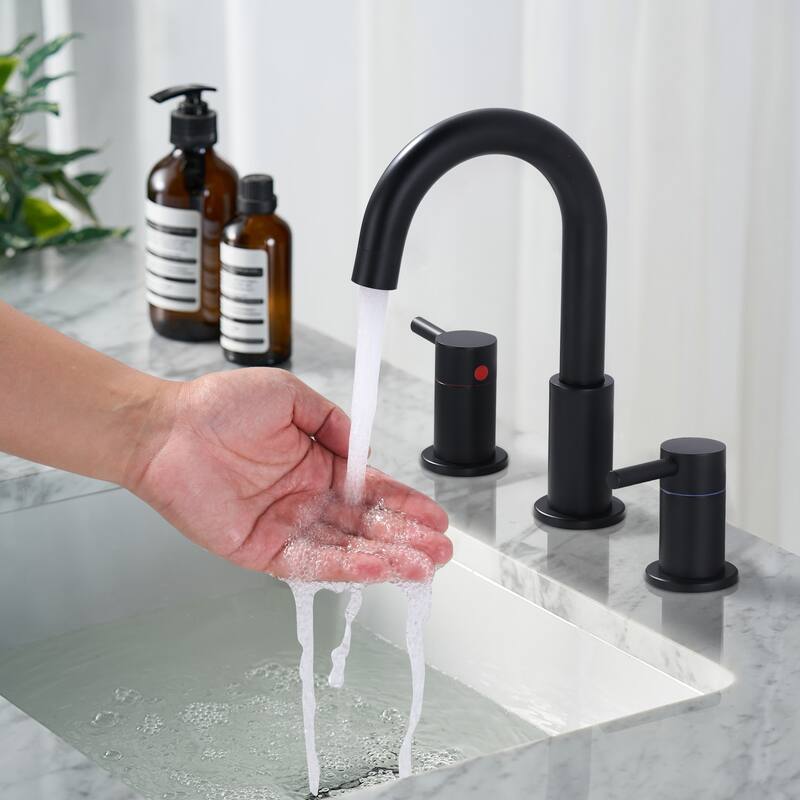 WOWOW 8 in. Widespread Double Handle Bathroom Faucet