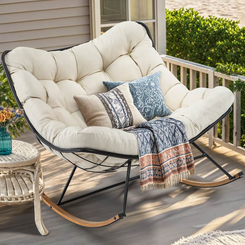 Moasis Outdoor Rocking Chair with Cushion