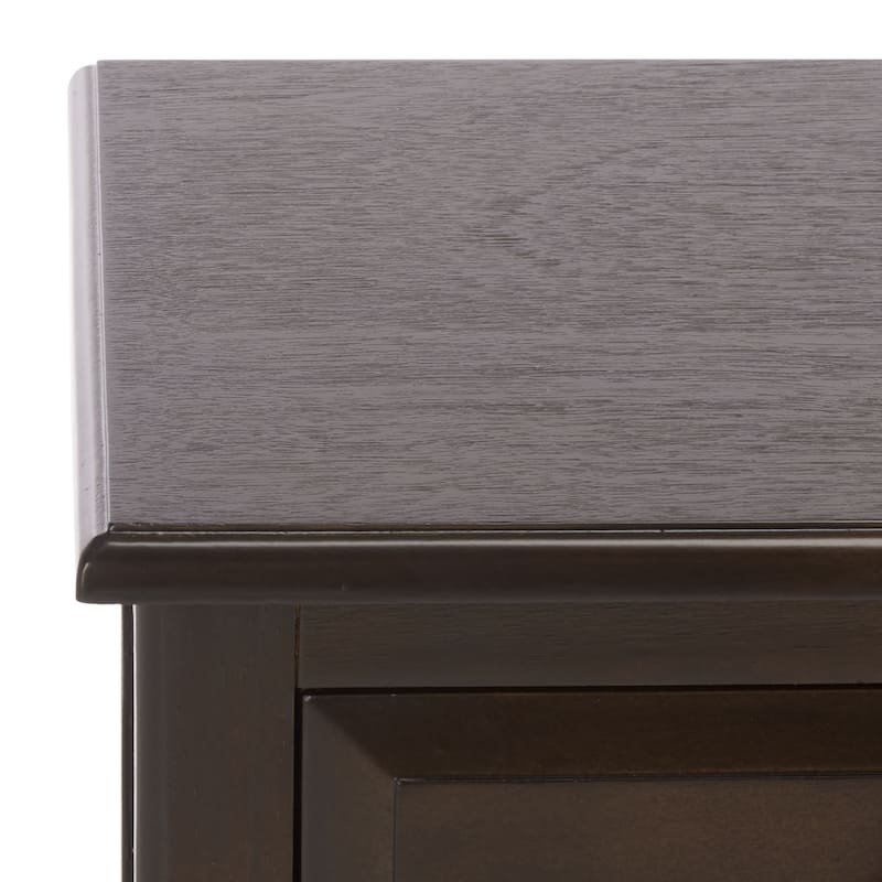 SAFAVIEH Helma Distressed Black Drawer Storage Side Table - 15" x 11.8" x 27.6" - 15"W x 12"D x 26"H