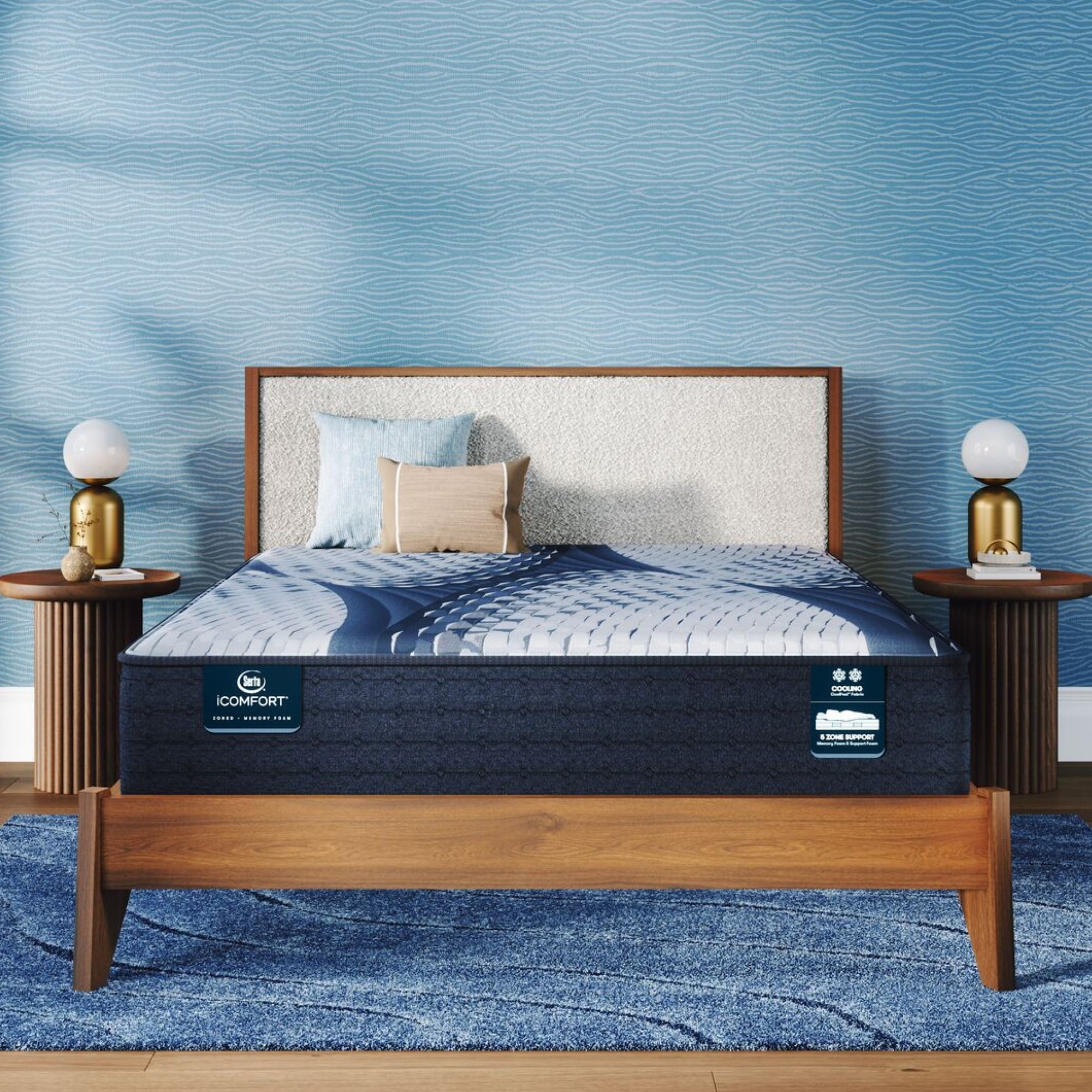 Serta iComfort Aveda 12" Memory Foam Plush Mattress Set