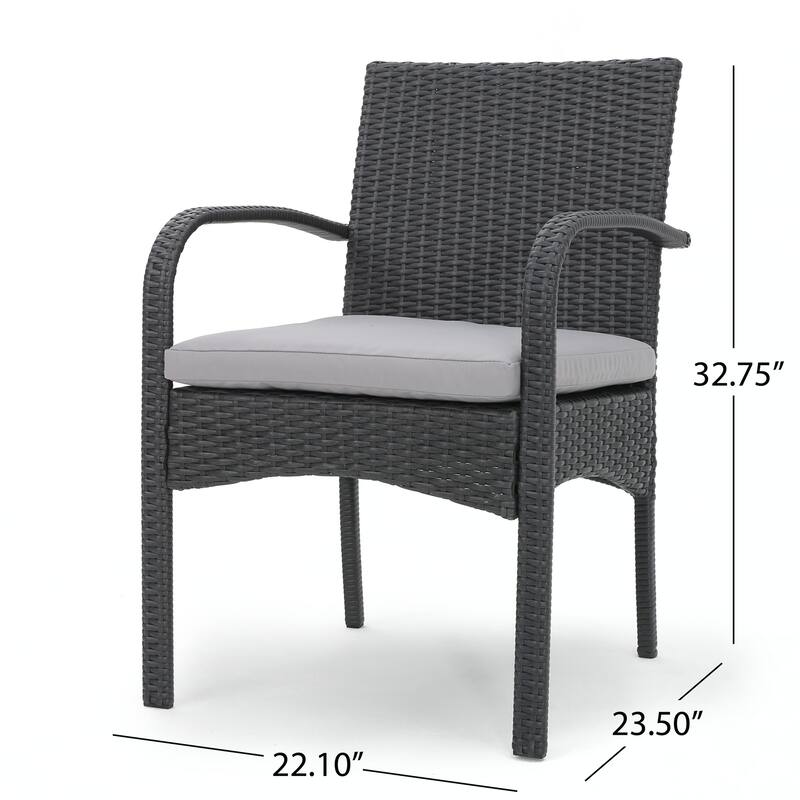 outdoor PE WICKER DINING CHAIR ,SET OF 2 PCS