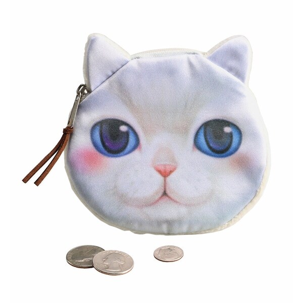 cat face coin purse