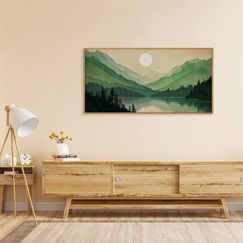 Sun Forests Wall Decor, Green Scenery Wall Painting
