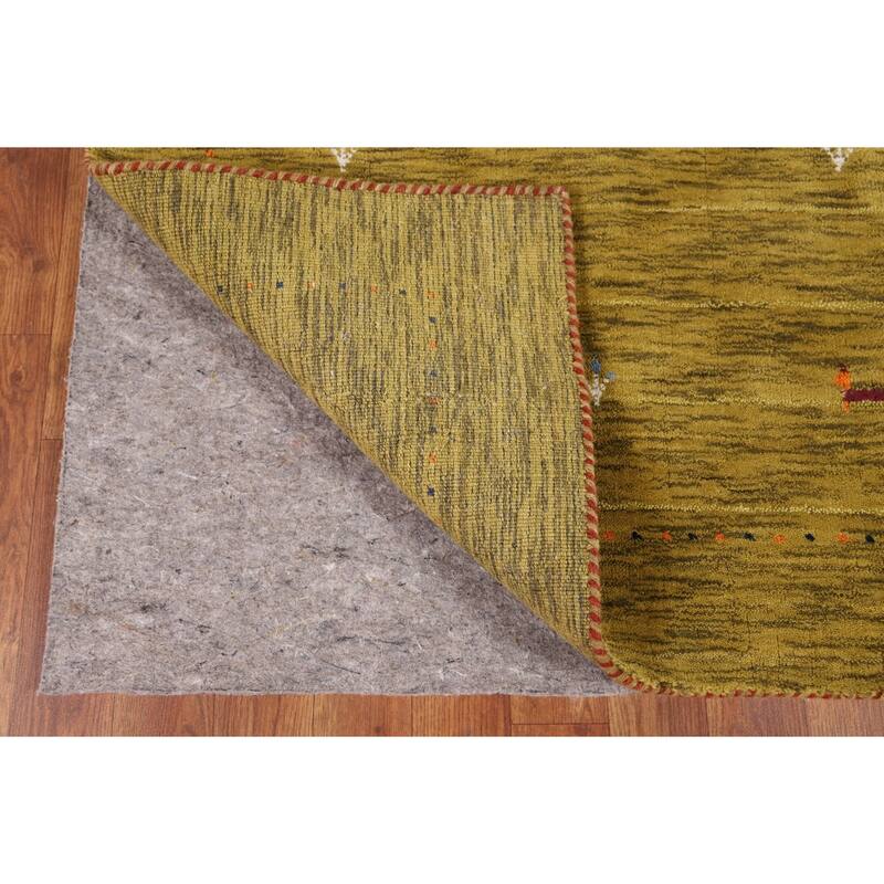 Tribal Gabbeh Indian Accent Rug Handmade Wool Carpet - 3'2" x 4'11"
