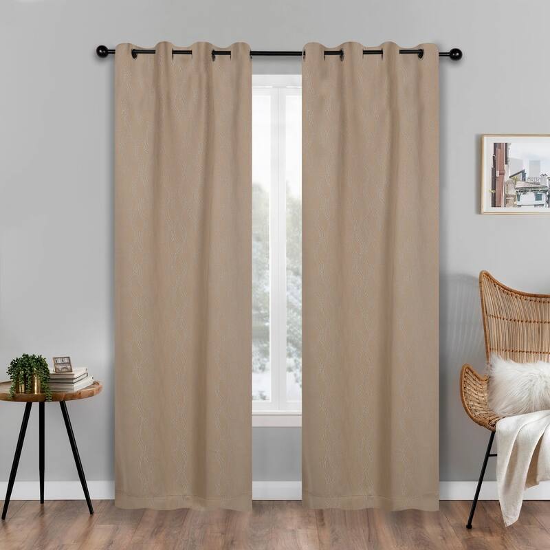 Superior Zuri Washable Room Darkening Curtains, Set of 2 Panels