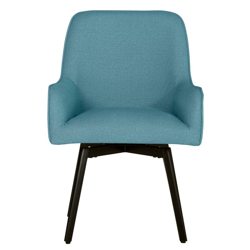 Studio Designs Home Spire Luxe Swivel Dining, Office Chair - Baltic Blue
