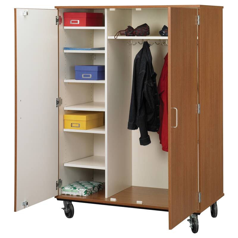 Tall Storage Combo - Shelf Coat Cabinet with Lock - 67" Entryway Organizer