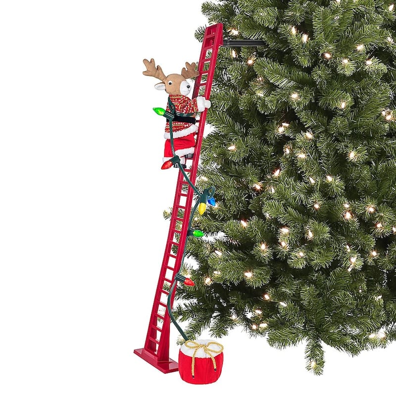 Mr. Christmas Reindeer Climbing Ladder Tabletop Decoration #337227