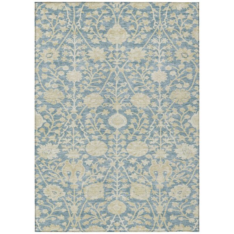 HomeRoots Floral Transitional Rectangle Outdoor Rug