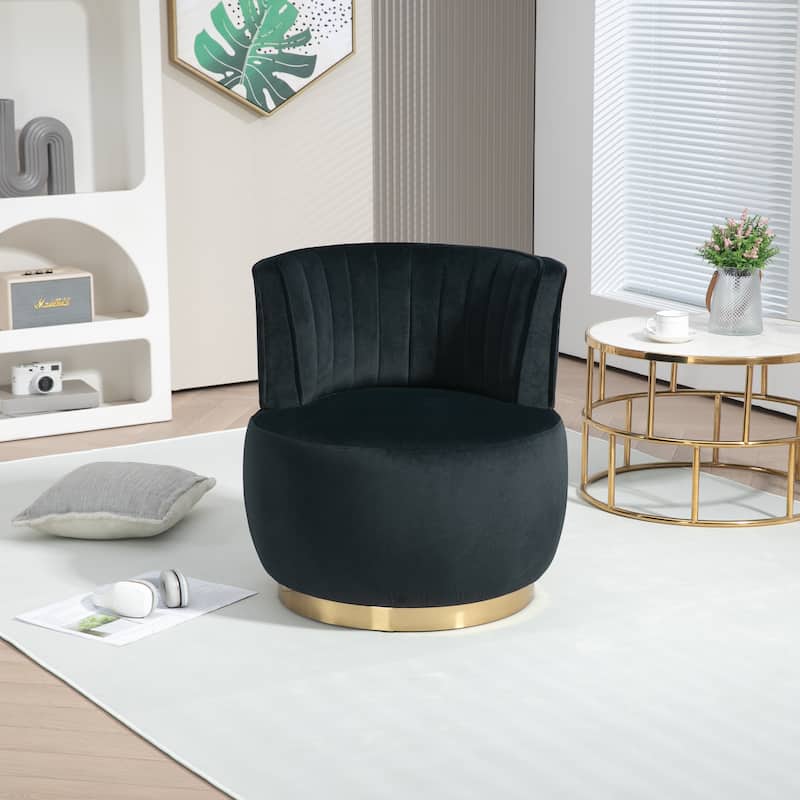 360 Degree Swivel Cuddle Barrel Accent Sofa Chairs, Round Armchairs with Wide Upholstered