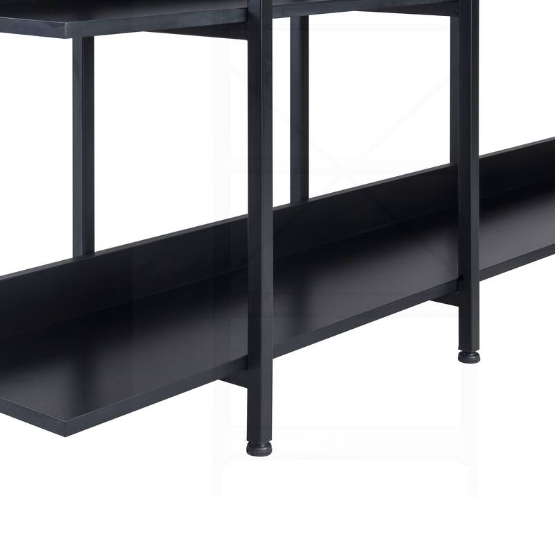 Versatile Industrial-Style 5-Tier Bookcase for Home and Office