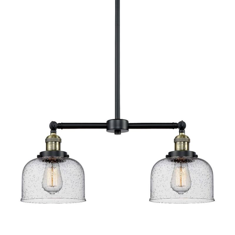 Innovations Lighting Large Bell 2 Light 24" Wide Linear Chandelier