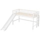 preview thumbnail 5 of 21, Twin Size Low Loft Bed with Ladder and Slide