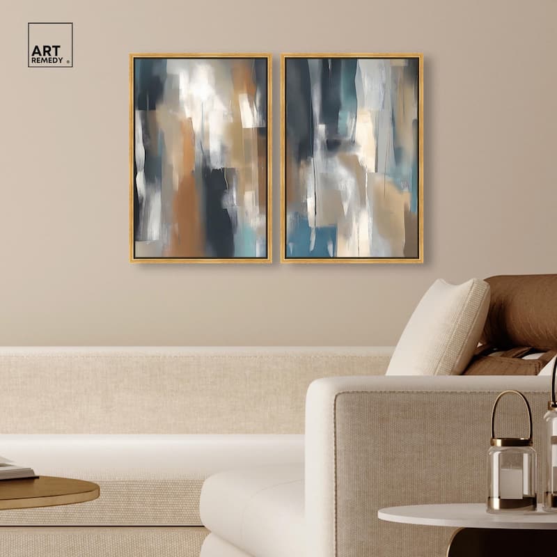 Vertical Rush Canvas Set of 2 by Art Remedy