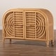 preview thumbnail 10 of 9, bali & pari Ovalet Modern Bohemian Natural Brown Rattan 2-Door Sideboard