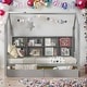 preview thumbnail 14 of 22, Twin Size Wooden House Bed Kids Bed with 2 Drawers and Storage Shelf