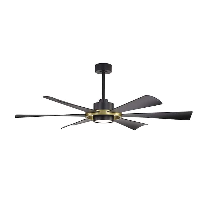 60 in. 6-Plywood Blades Indoor LED Ceiling Fan with Remote