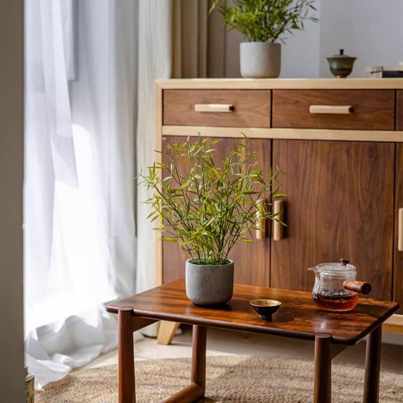 RusticReach Realistic Mini Bamboo Leaf Potted Plant