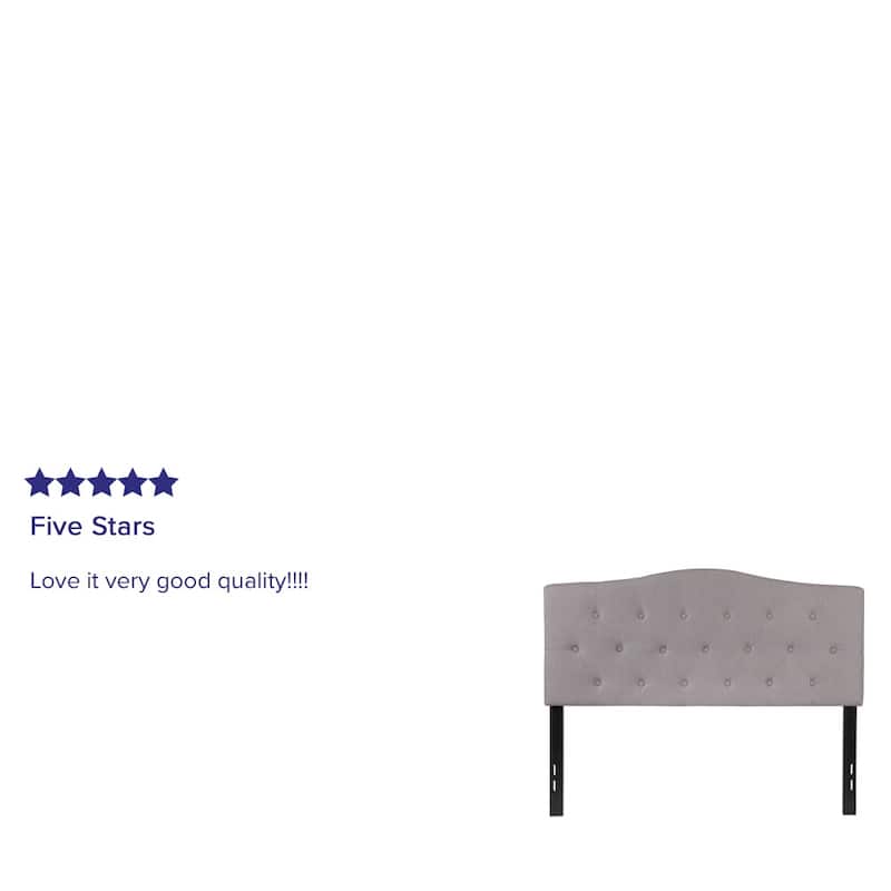 Arched Button Tufted Upholstered Headboard