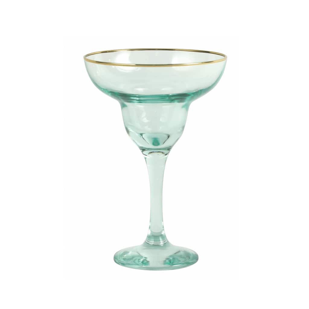 viva by VIETRI Rainbow Green Margarita Glass