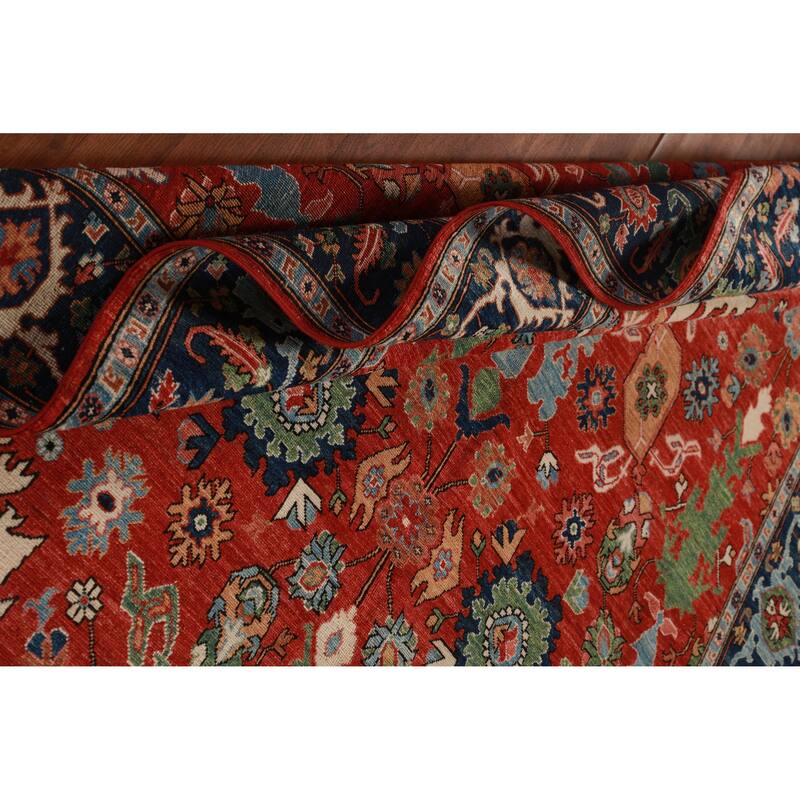 Vegetable Dye Floral Ziegler Rug Hand-Knotted Wool Carpet - 6'7"x 9'11"