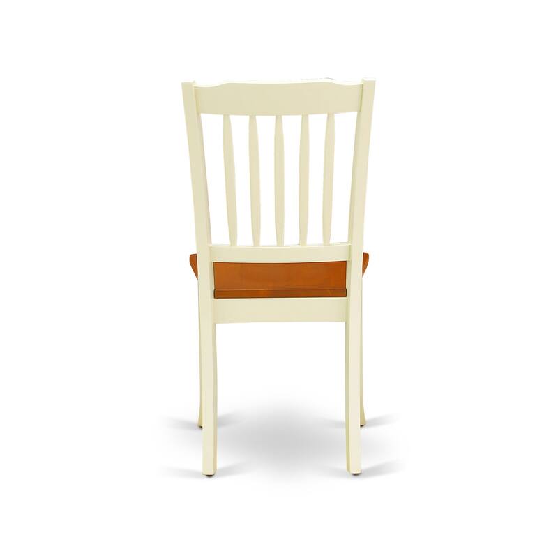 East West Furniture Modern Dining Table Set- a Rectangle Table and Dining Room Chairs, Buttermilk & Cherry (Pieces Option)