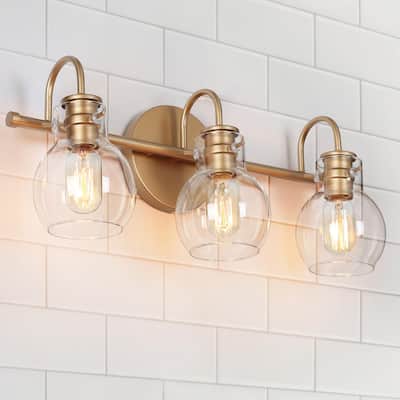 Modern 2/3/4/5-Light Bathroom Vanity Light Globe Glass Wall Sconces Minimalist Design