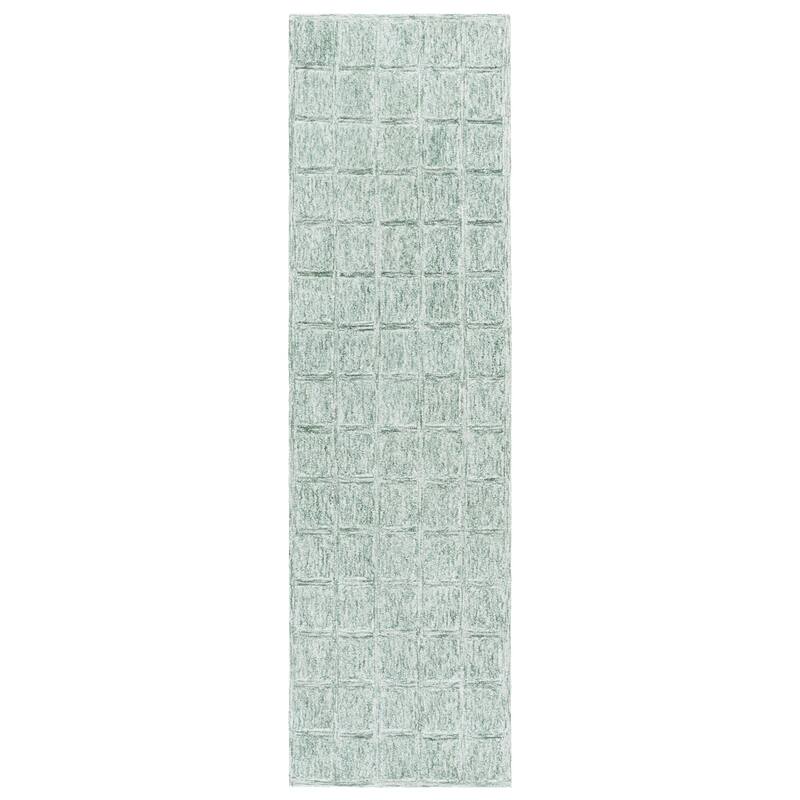 SAFAVIEH Handmade Genre Leiba Wool Rug - Green/Ivory - 2'3" x 8' Runner