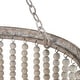 preview thumbnail 7 of 5, Boho Wood Beads 4-light Chandelier Empire Weathered Coastal Ceiling Light for Dining Room - D15.5"*H87"