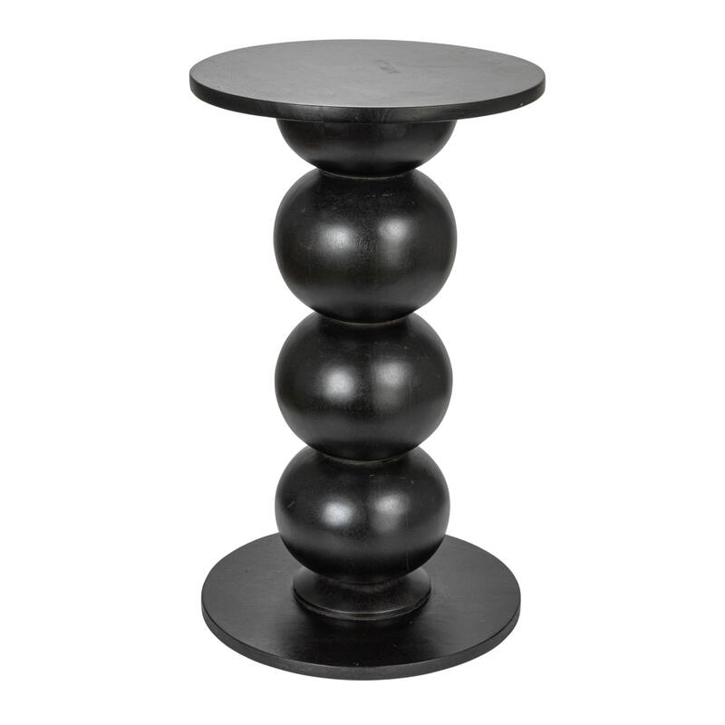 Mango Wood Bubble End Table - 13.8"L x 13.8"W x 25.0"H