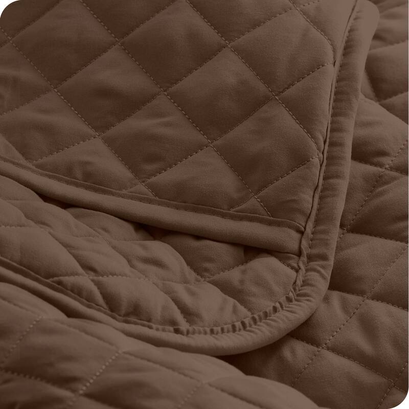 Bare Home Diamond Stitched Lightweight Microfiber Coverlet Set