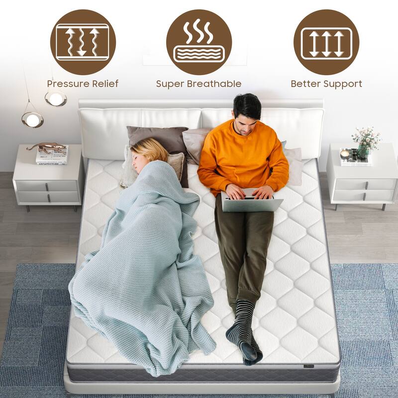 14 inch Medium Firm Individually Pocket Spring Mattress in a Box
