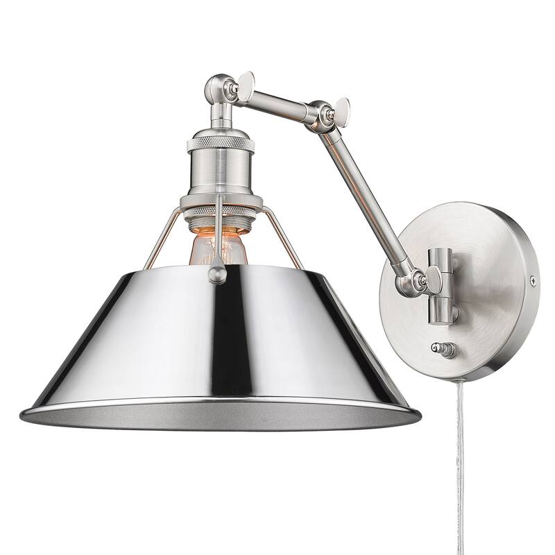 Orwell 1-Light Articulating Wall Sconce - Pewter & Chrome