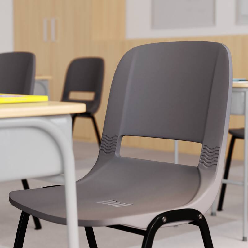 Ergonomic Shell Stack Chair with 16'' Seat Height