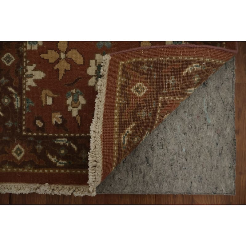 Hand Knotted Oriental 100% Wool Carpet Traditional All-Over Oranges & Rust Ziegler Area Rug - 3' 0'' X 1' 11''