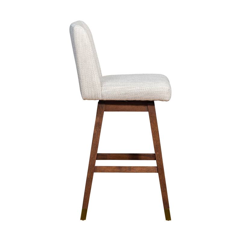 Basila Upholstered Bar or Counter Height Swivel Barstool