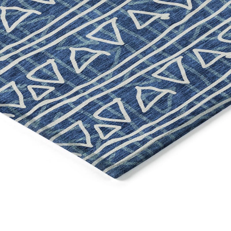 Machine Washable Indoor/ Outdoor Chantille Boho Morrocan Rug
