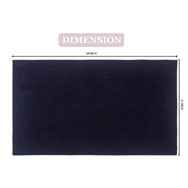 dimension image slide 24 of 50, Home Weavers Luxury Collection 100% Cotton Reversible Bathroom Washable Rug Soft and Absorbent bath Rug Non Slip