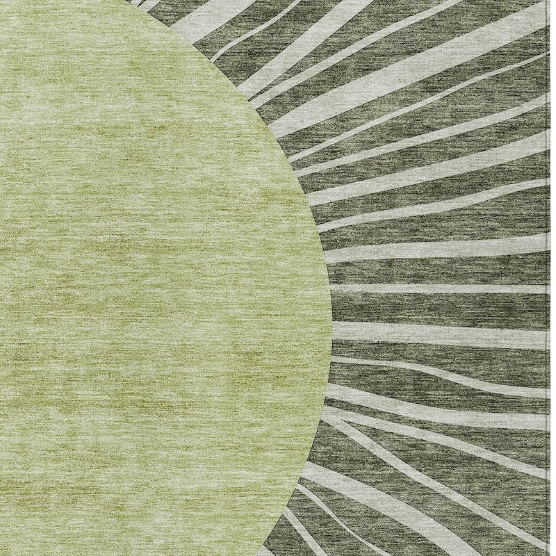 HomeRoots Abstract Transitional Rectangle Outdoor Rug