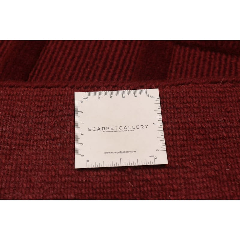 ECARPETGALLERY Hand-knotted Kathmandu Burgundy Wool Rug - 10'0 x 14'0