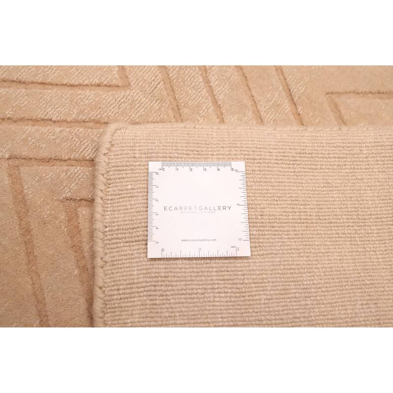 ECARPETGALLERY Hand Loomed Kashkuli Gabbeh Beige Wool Rug - 9'9 x 13'1