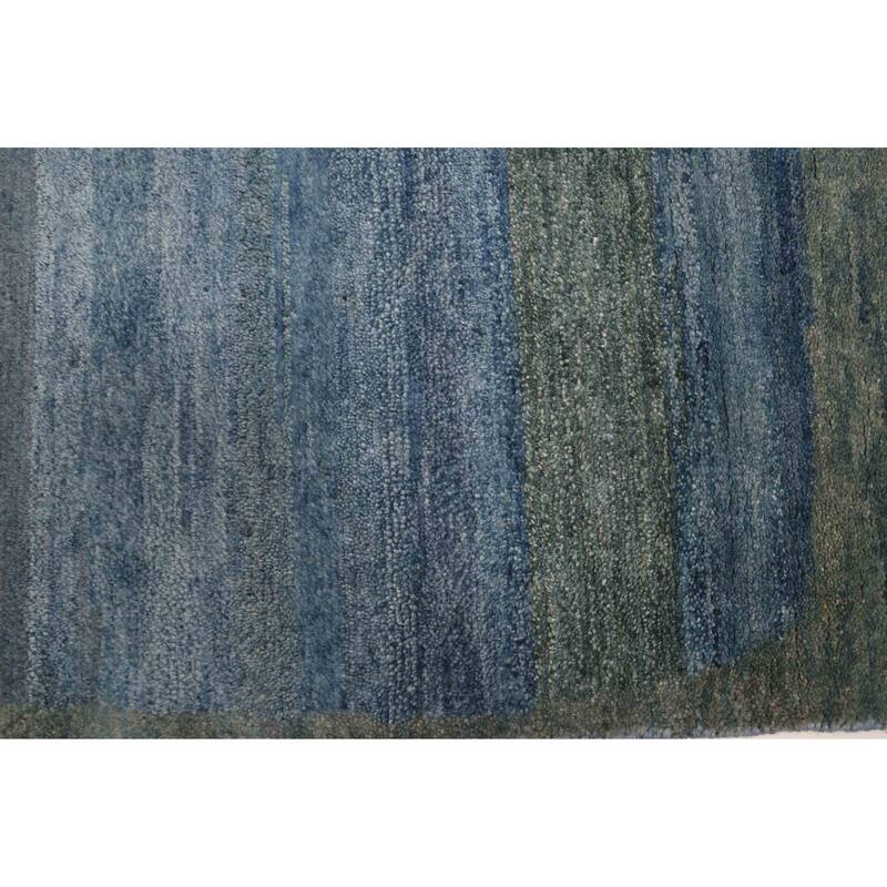 ECARPETGALLERY Hand-knotted Pak Finest Gabbeh Blue Wool Rug - 4'5 x 6'3