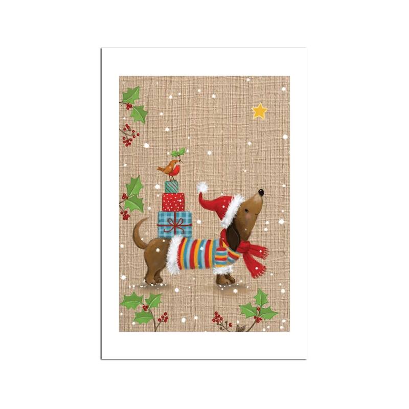 Dachshund Fine Art Paper Print by MAKIKO - Multi