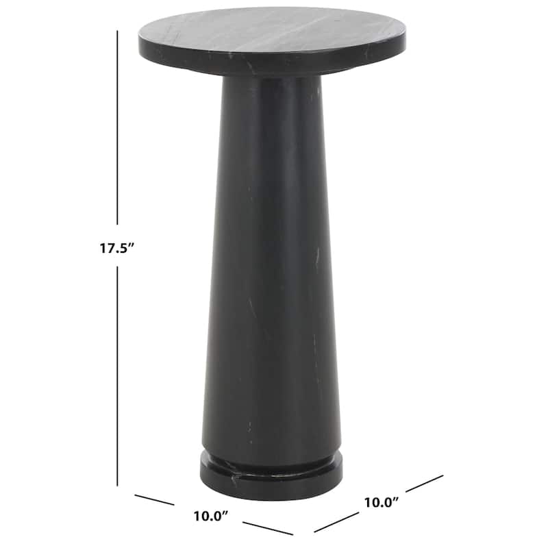 SAFAVIEH Couture Valentia Round Marble Accent Table - 10" W x 10" D x 18" H